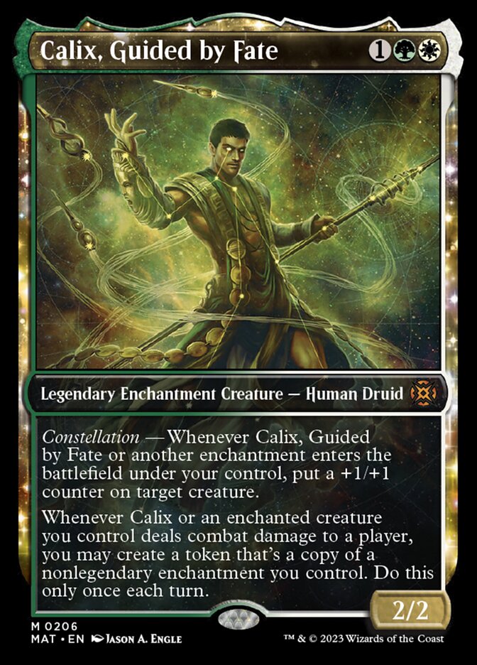 Calix, Guided by Fate (Showcase Halo Foil) [March of the Machine: The Aftermath] | GrognardGamesBatavia