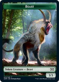 Beast // Treasure Double-Sided Token [Double Masters Tokens] | GrognardGamesBatavia