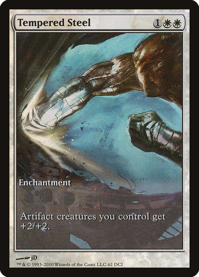 Tempered Steel (Game Day) (Extended Art) [Scars of Mirrodin Promos] | GrognardGamesBatavia