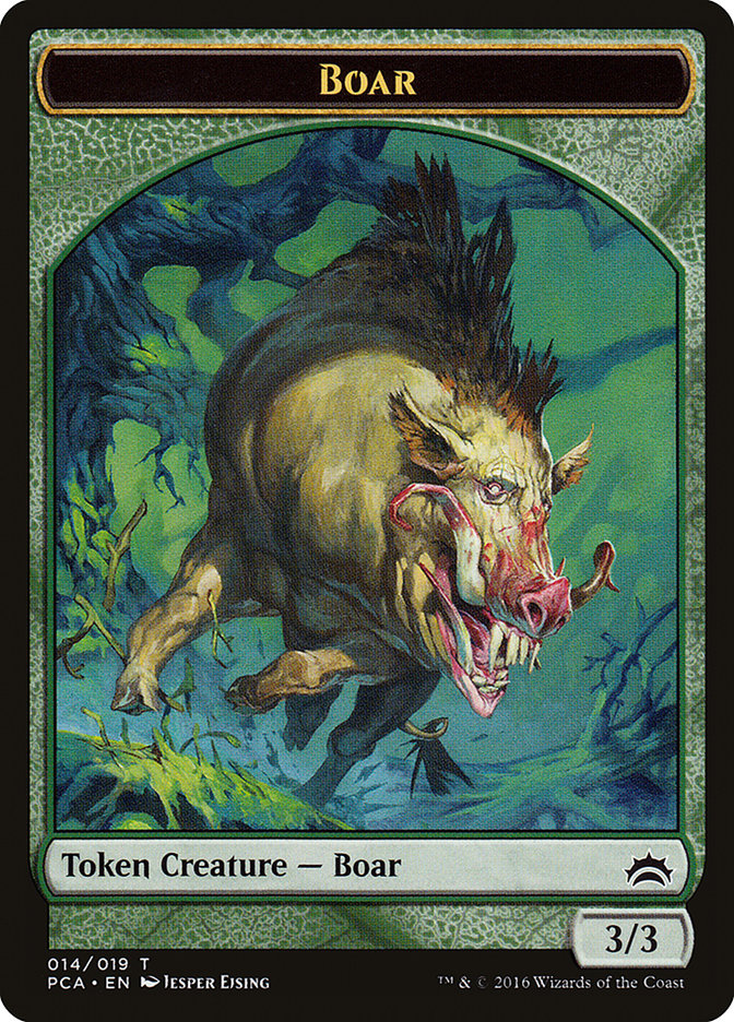 Goblin // Boar Double-Sided Token [Planechase Anthology Tokens] | GrognardGamesBatavia