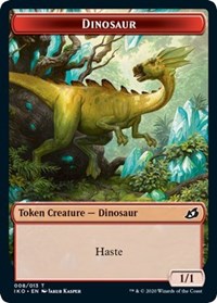 Dinosaur // Human Soldier (003) Double-Sided Token [Ikoria: Lair of Behemoths Tokens] | GrognardGamesBatavia