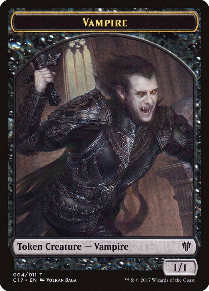 Bat // Vampire Double-Sided Token [Commander 2017 Tokens] | GrognardGamesBatavia