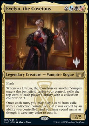 Evelyn, the Covetous (Promo Pack) [Streets of New Capenna Promos] | GrognardGamesBatavia