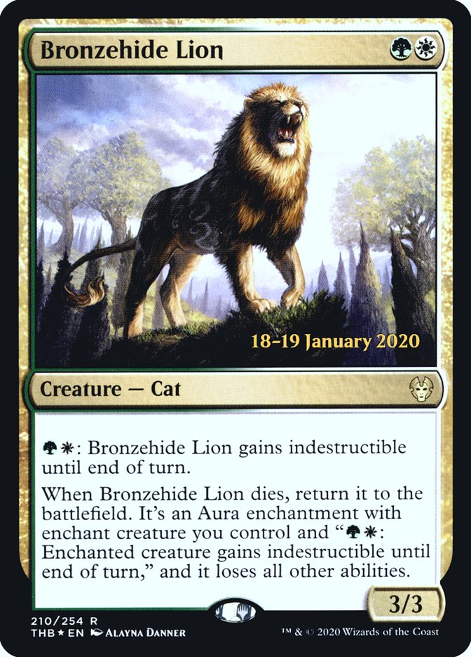 Bronzehide Lion [Theros Beyond Death Prerelease Promos] | GrognardGamesBatavia