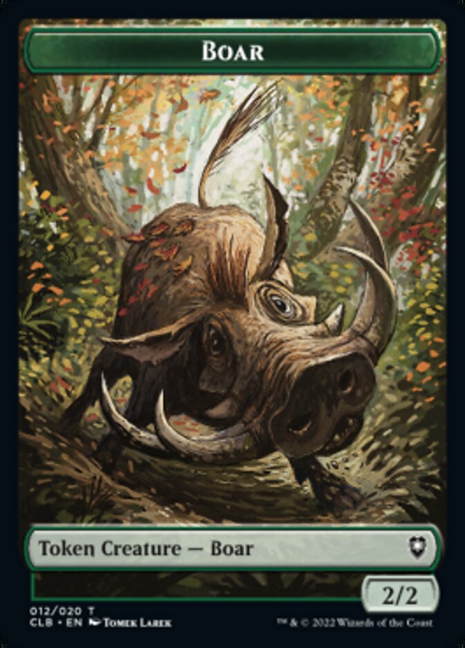 Boar Token [Commander Legends: Battle for Baldur's Gate Tokens] | GrognardGamesBatavia