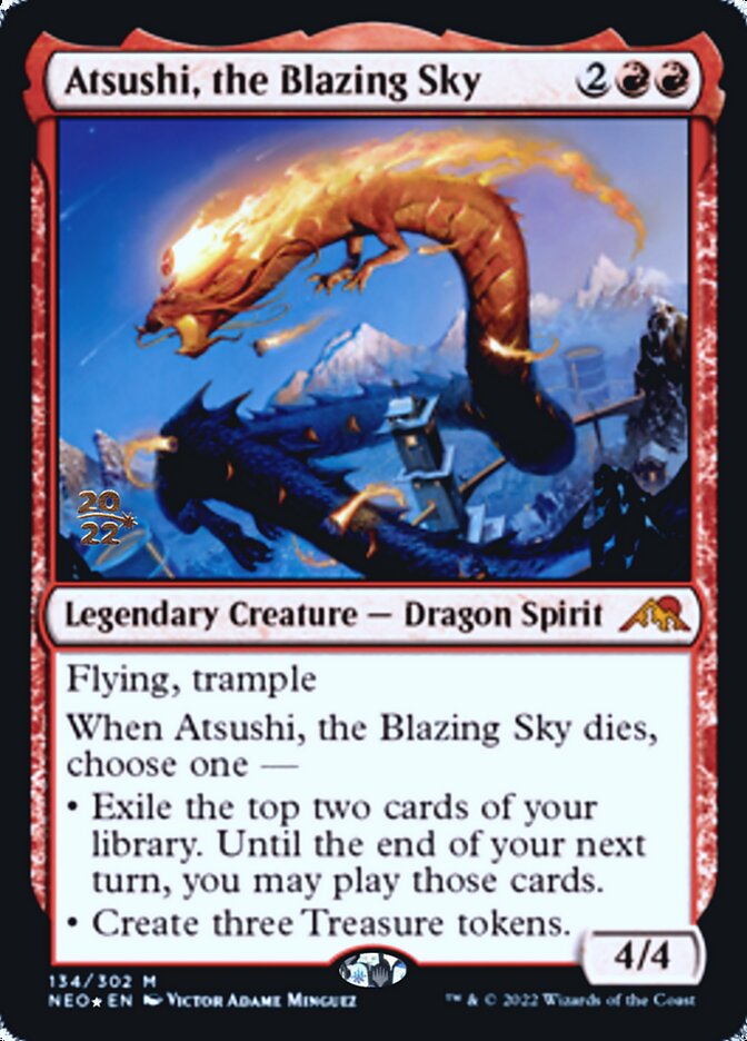 Atsushi, the Blazing Sky [Kamigawa: Neon Dynasty Prerelease Promos] | GrognardGamesBatavia