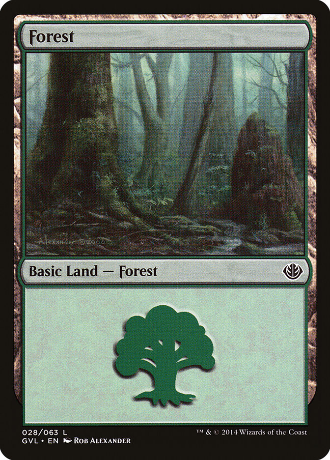 Forest (28) (Garruk vs. Liliana) [Duel Decks Anthology] | GrognardGamesBatavia