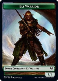 Elf Warrior // Shard Double-Sided Token [Kaldheim Tokens] | GrognardGamesBatavia