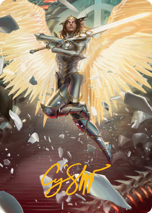 Archangel Elspeth Art Card (Gold-Stamped Signature) [March of the Machine Art Series] | GrognardGamesBatavia