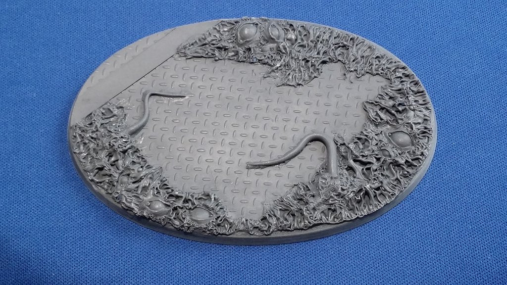 Elrik's Hobbies: Corrupted Outpost Base Oval 105 x 70mm | GrognardGamesBatavia