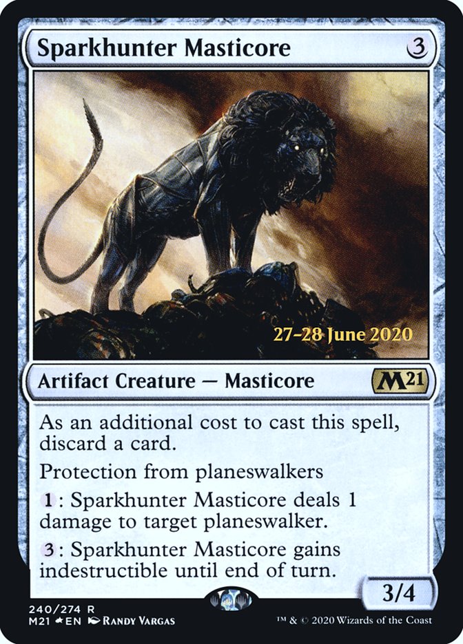 Sparkhunter Masticore [Core Set 2021 Prerelease Promos] | GrognardGamesBatavia