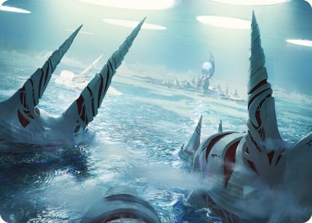 Seachrome Coast Art Card [Phyrexia: All Will Be One Art Series] | GrognardGamesBatavia