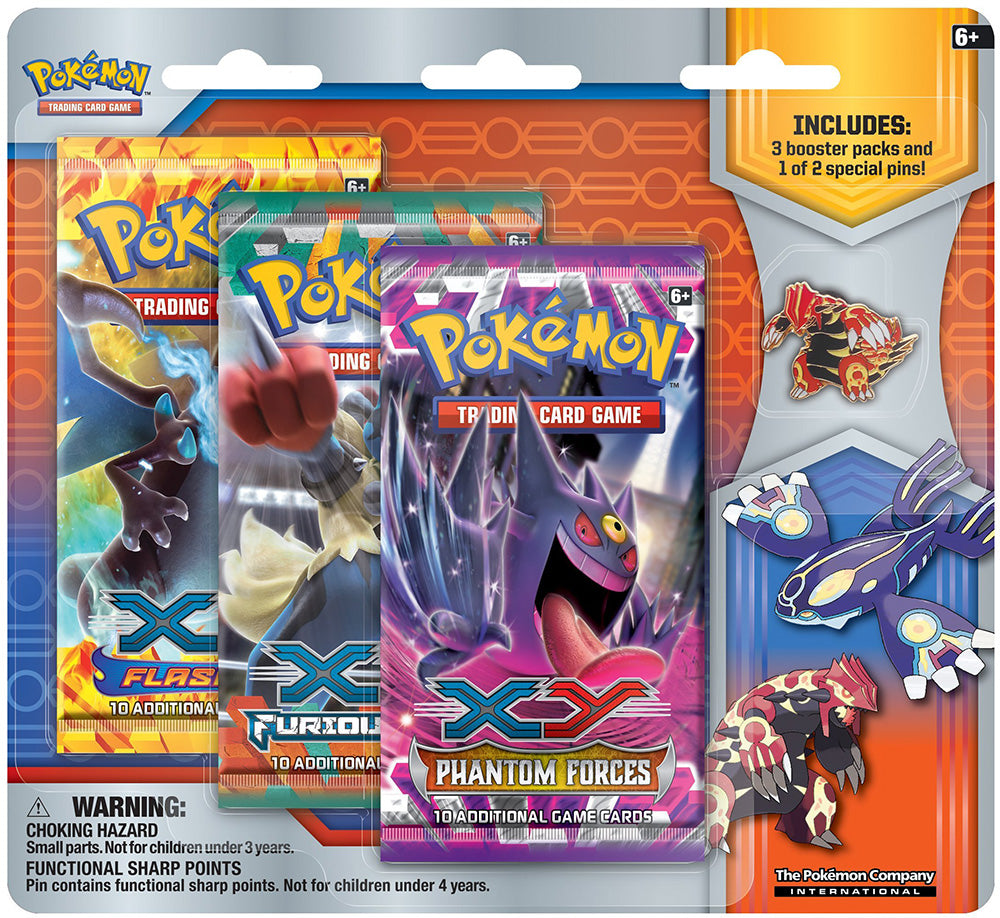 XY - Collector's Pin 3-Pack Blister (Primal Groudon) | GrognardGamesBatavia