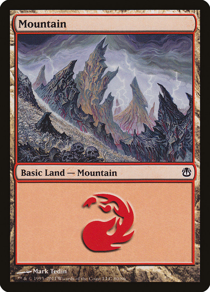 Mountain (80) [Duel Decks: Ajani vs. Nicol Bolas] | GrognardGamesBatavia