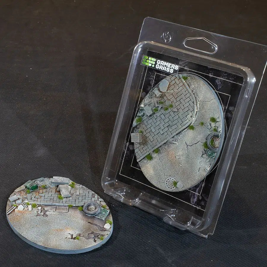 Gamers Grass Battle Ready Bases Urban Warfare 120mm Oval | GrognardGamesBatavia