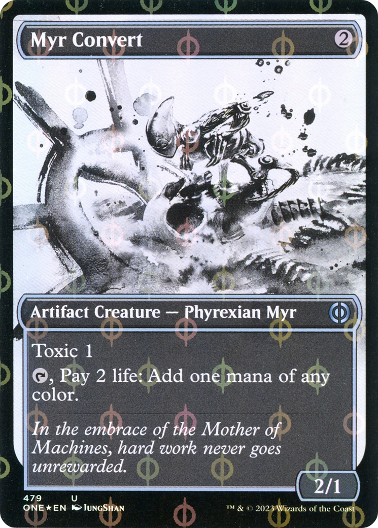 Myr Convert (Showcase Ichor Step-and-Compleat Foil) [Phyrexia: All Will Be One] | GrognardGamesBatavia