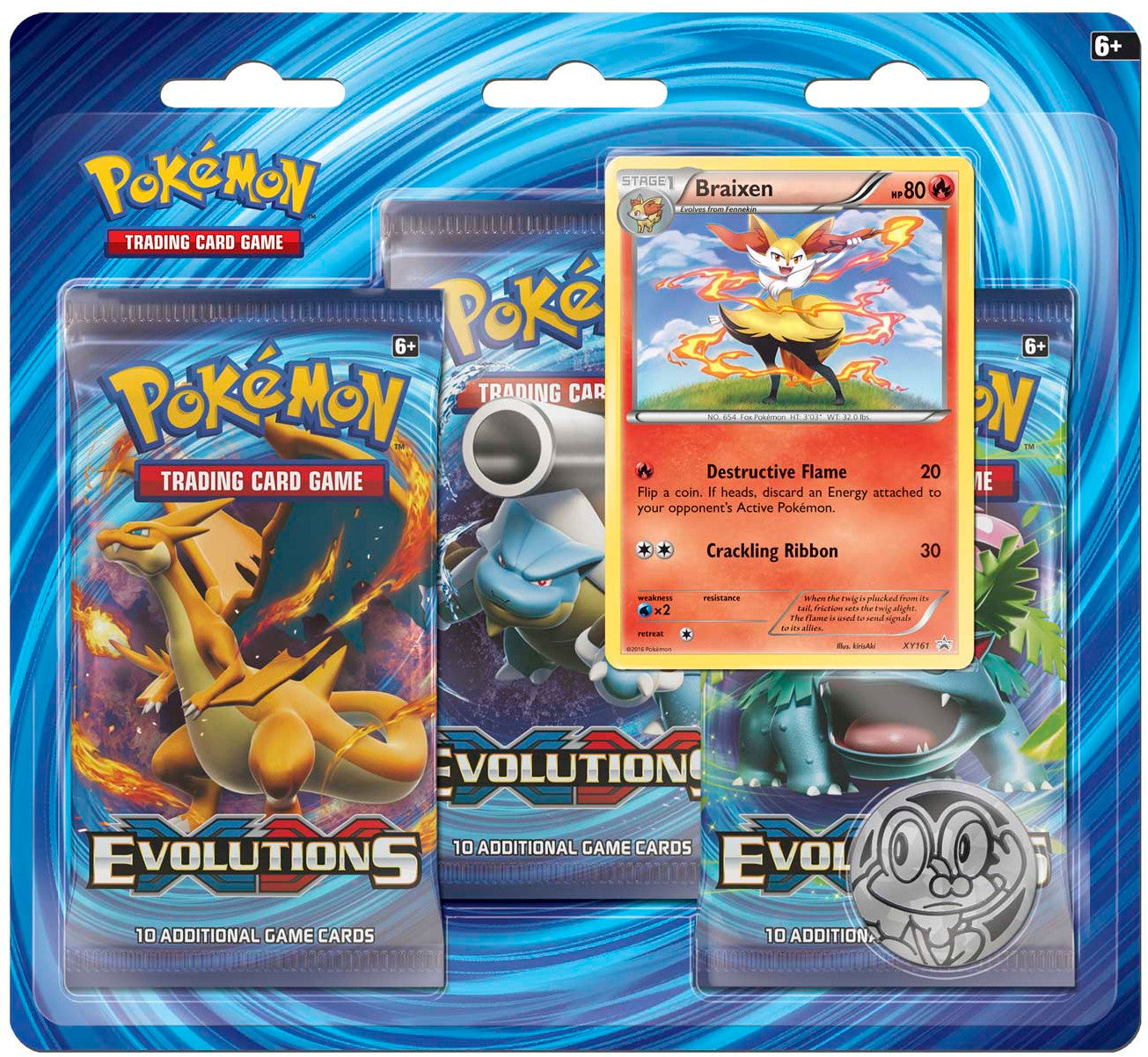 XY: Evolutions - 3-Pack Blister (Braixen) | GrognardGamesBatavia