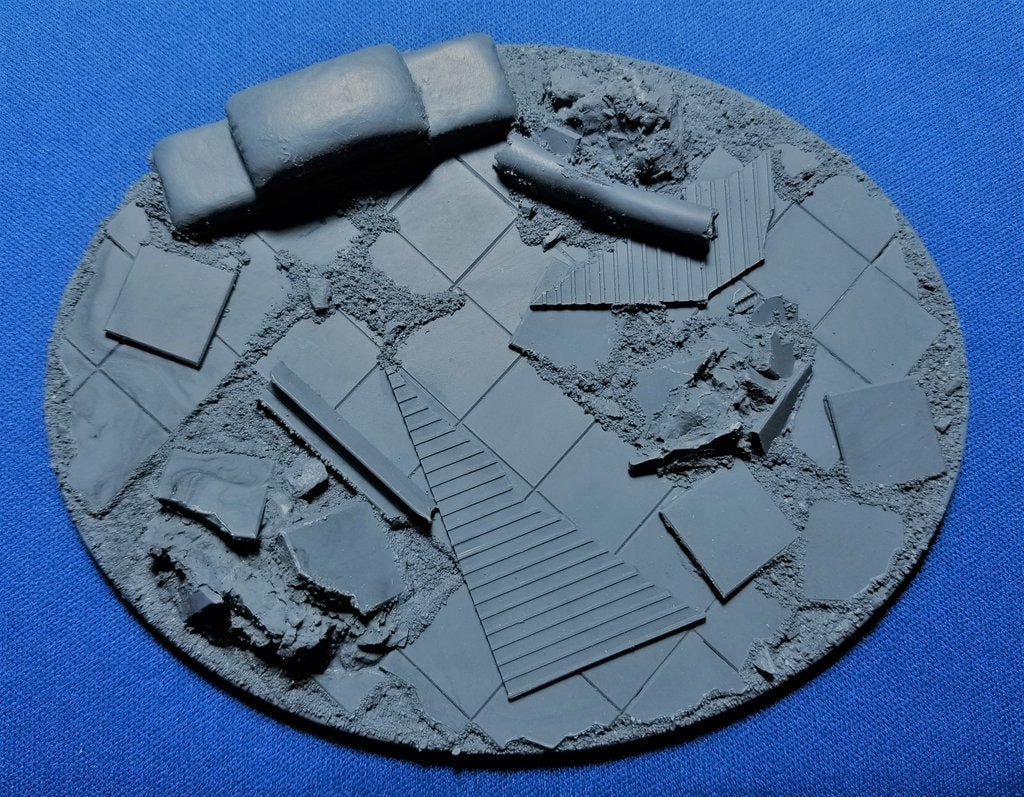 Elrik's Hobbies: City Ruins Base Oval 120x92mm | GrognardGamesBatavia