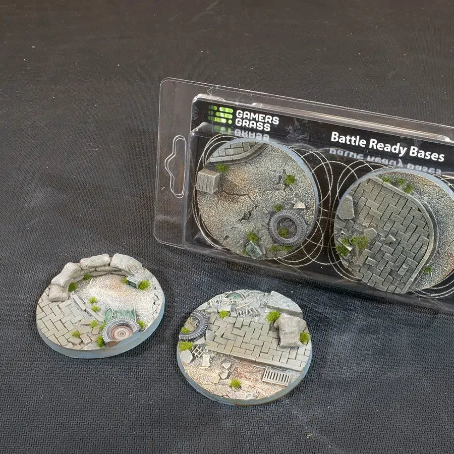 Gamers Grass Battle Ready Bases Urban Warfare 60mm Round | GrognardGamesBatavia