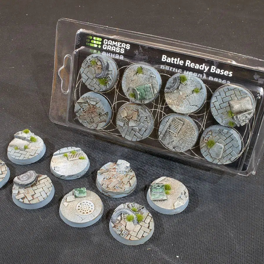 Gamers Grass Battle Ready Bases Urban Warfare 32mm | GrognardGamesBatavia