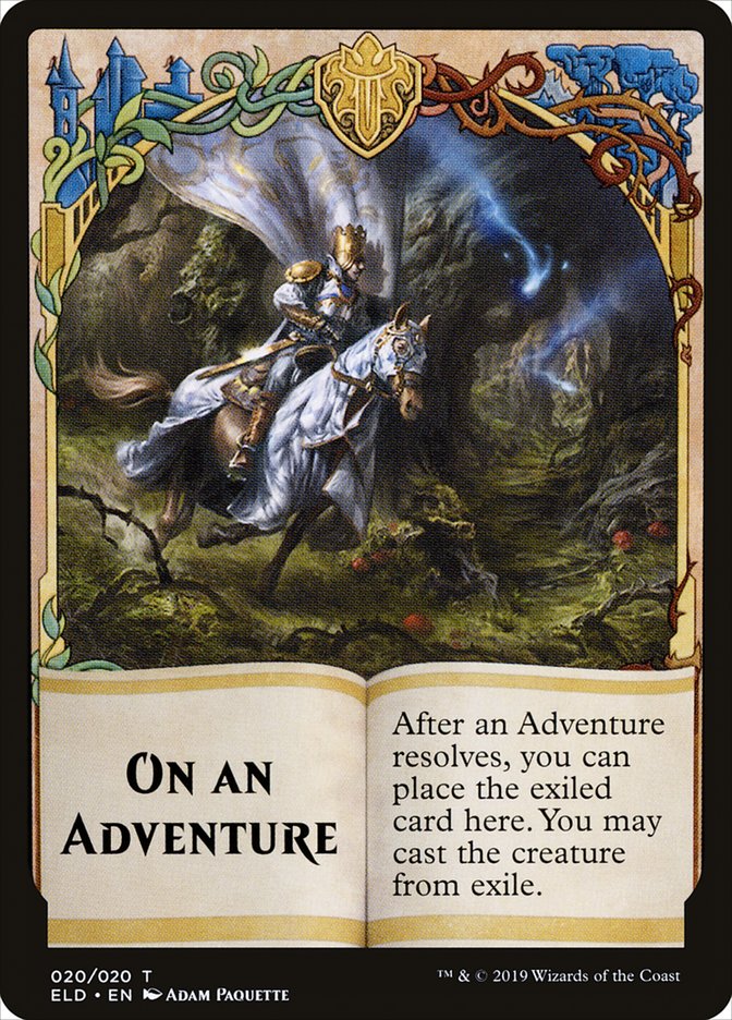 On an Adventure Token [Throne of Eldraine Tokens] | GrognardGamesBatavia