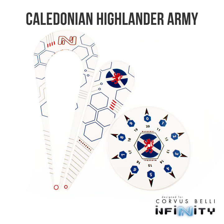 Infinity Warsenal Template Set: Caledonian Highlander Army | GrognardGamesBatavia