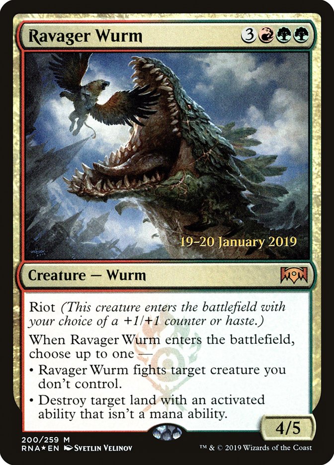 Ravager Wurm [Ravnica Allegiance Prerelease Promos] | GrognardGamesBatavia