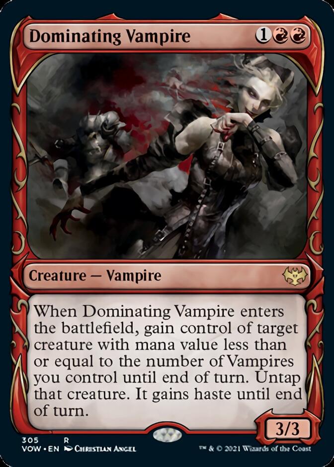 Dominating Vampire (Showcase Fang Frame) [Innistrad: Crimson Vow] | GrognardGamesBatavia