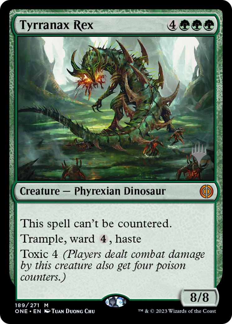 Tyrranax Rex (Promo Pack) [Phyrexia: All Will Be One Promos] | GrognardGamesBatavia