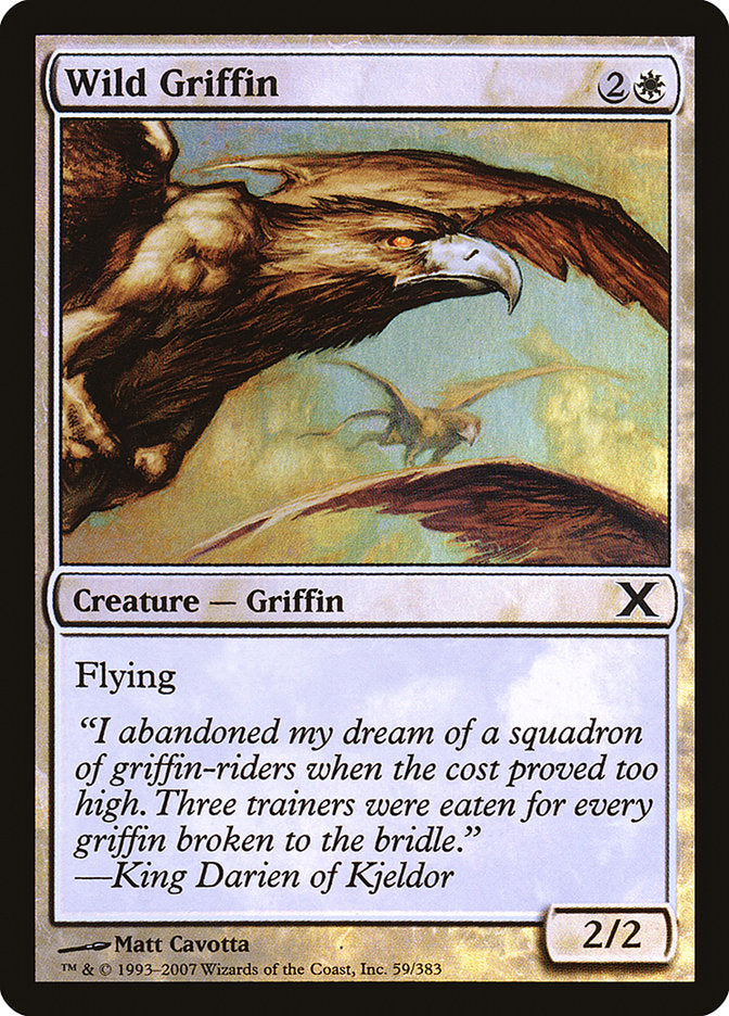 Wild Griffin (Premium Foil) [Tenth Edition] | GrognardGamesBatavia