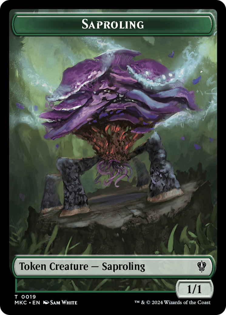 Saproling // Morph Double-Sided Token [Murders at Karlov Manor Commander Tokens] | GrognardGamesBatavia