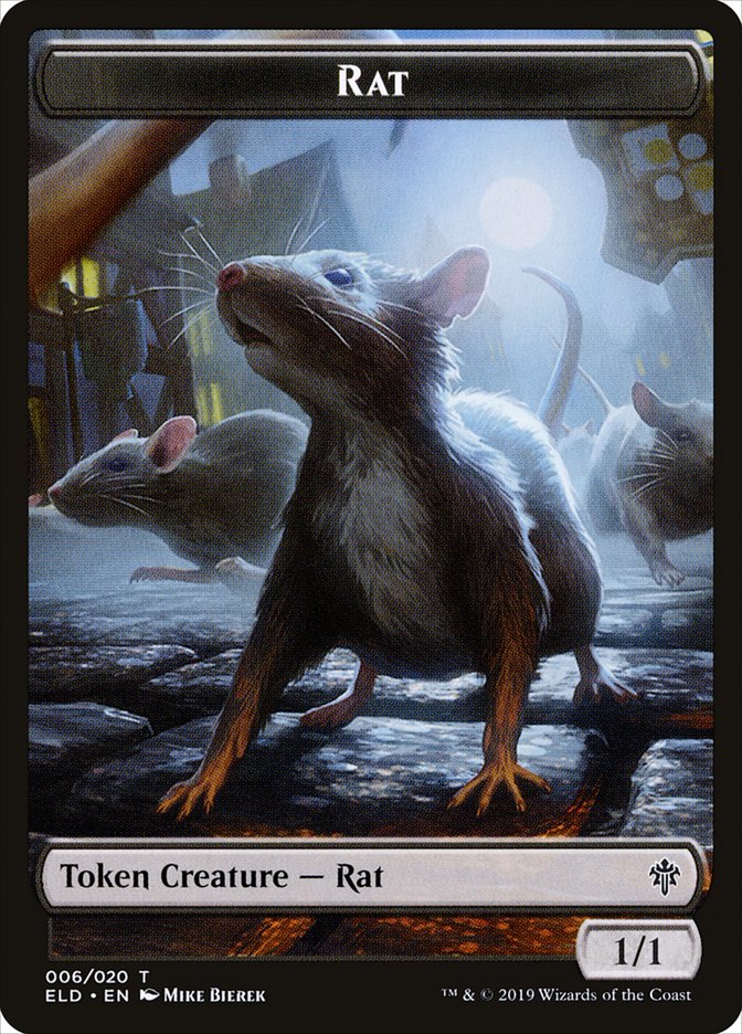 Rat Token [Throne of Eldraine Tokens] | GrognardGamesBatavia