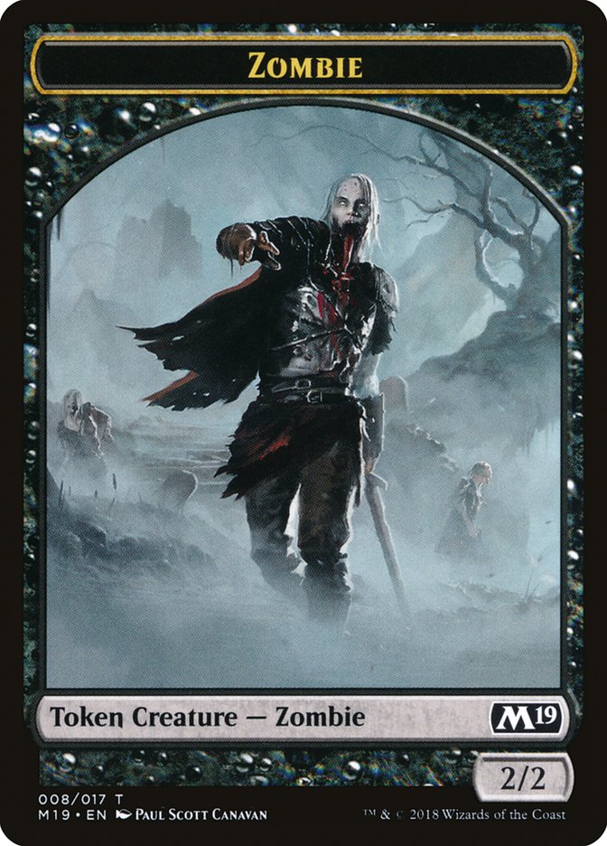 Zombie Token [Core Set 2019 Tokens] | GrognardGamesBatavia