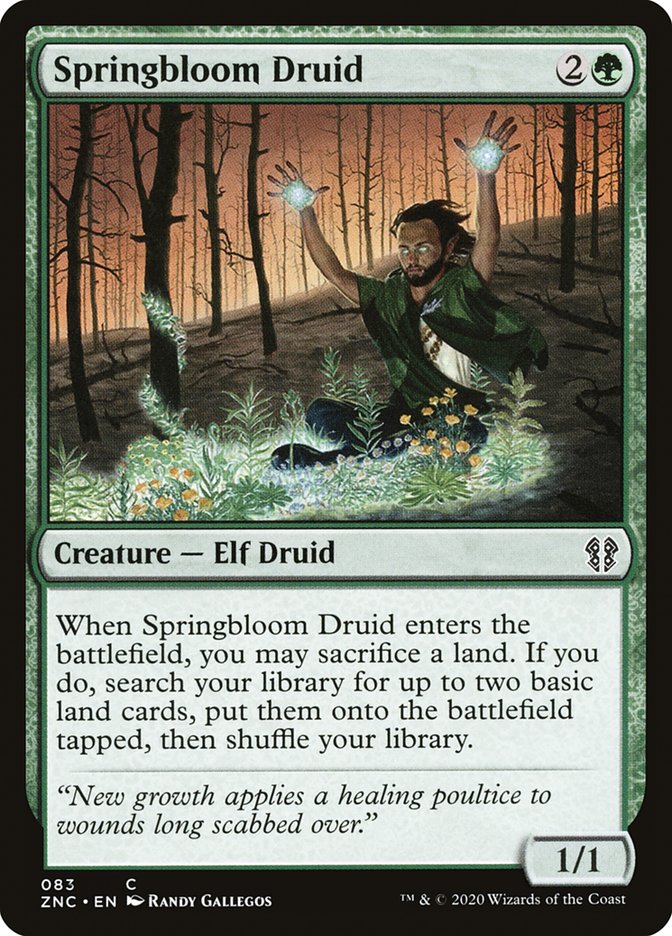 Springbloom Druid [Zendikar Rising Commander] | GrognardGamesBatavia