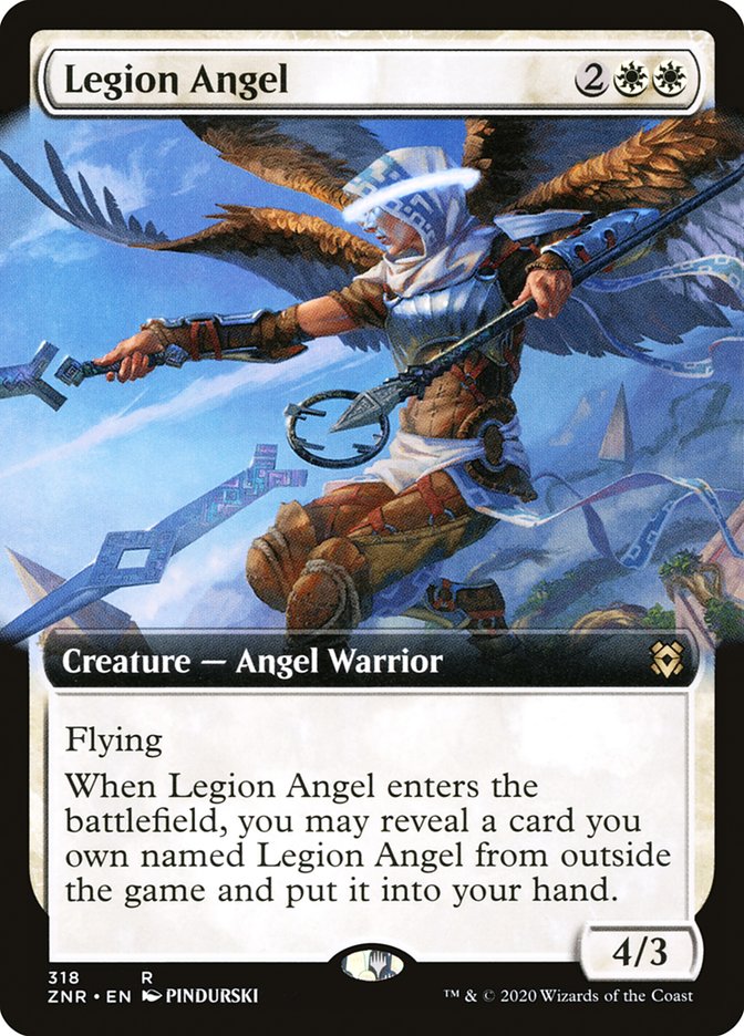 Legion Angel (Extended Art) [Zendikar Rising] | GrognardGamesBatavia