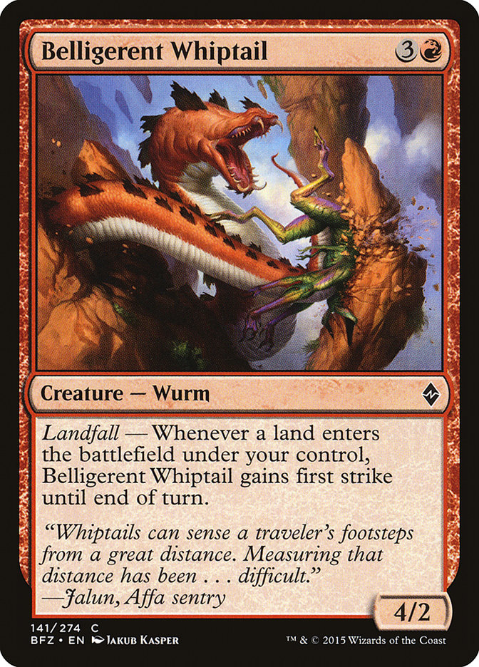 Belligerent Whiptail [Battle for Zendikar] | GrognardGamesBatavia