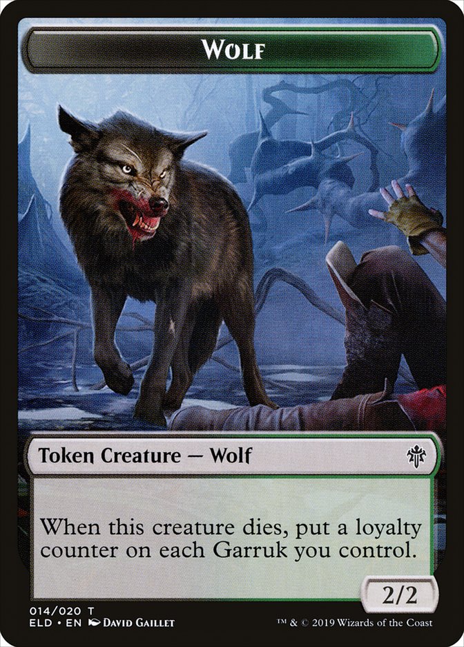 Wolf Token [Throne of Eldraine Tokens] | GrognardGamesBatavia