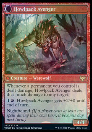 Ill-Tempered Loner // Howlpack Avenger [Innistrad: Crimson Vow Prerelease Promos] | GrognardGamesBatavia