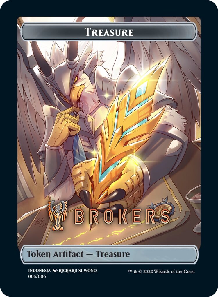 Treasure Token (Brokers) (Southeast Asia Artists) [Streets of New Capenna Tokens] | GrognardGamesBatavia