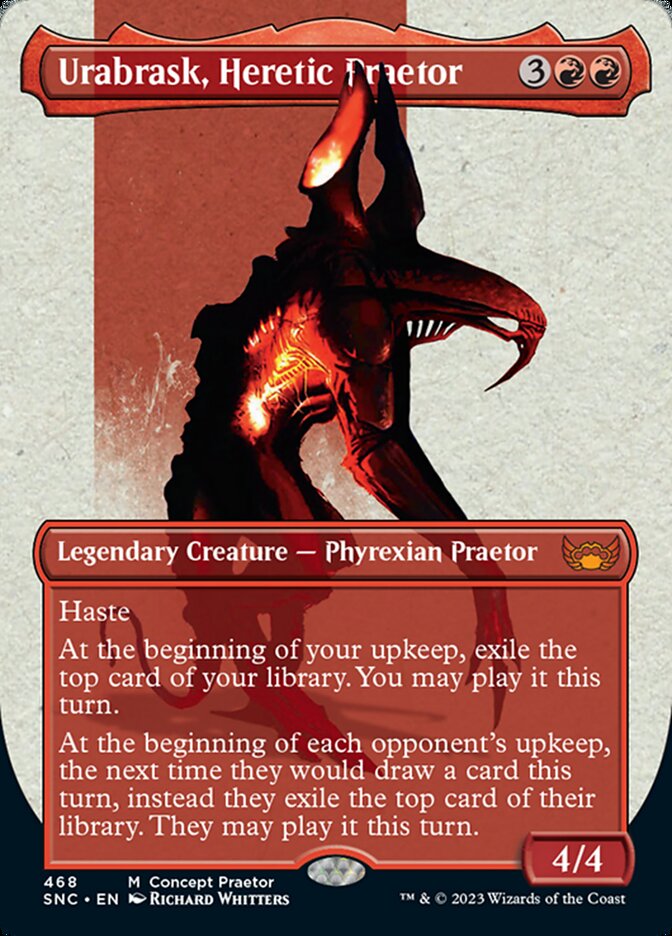 Urabrask, Heretic Praetor (Borderless Concept Praetors) [Phyrexia: All Will Be One] | GrognardGamesBatavia