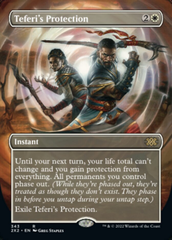 Teferi's Protection (Borderless Alternate Art) [Double Masters 2022] | GrognardGamesBatavia