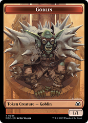 Goblin // Sliver Double-Sided Token [March of the Machine Commander Tokens] | GrognardGamesBatavia