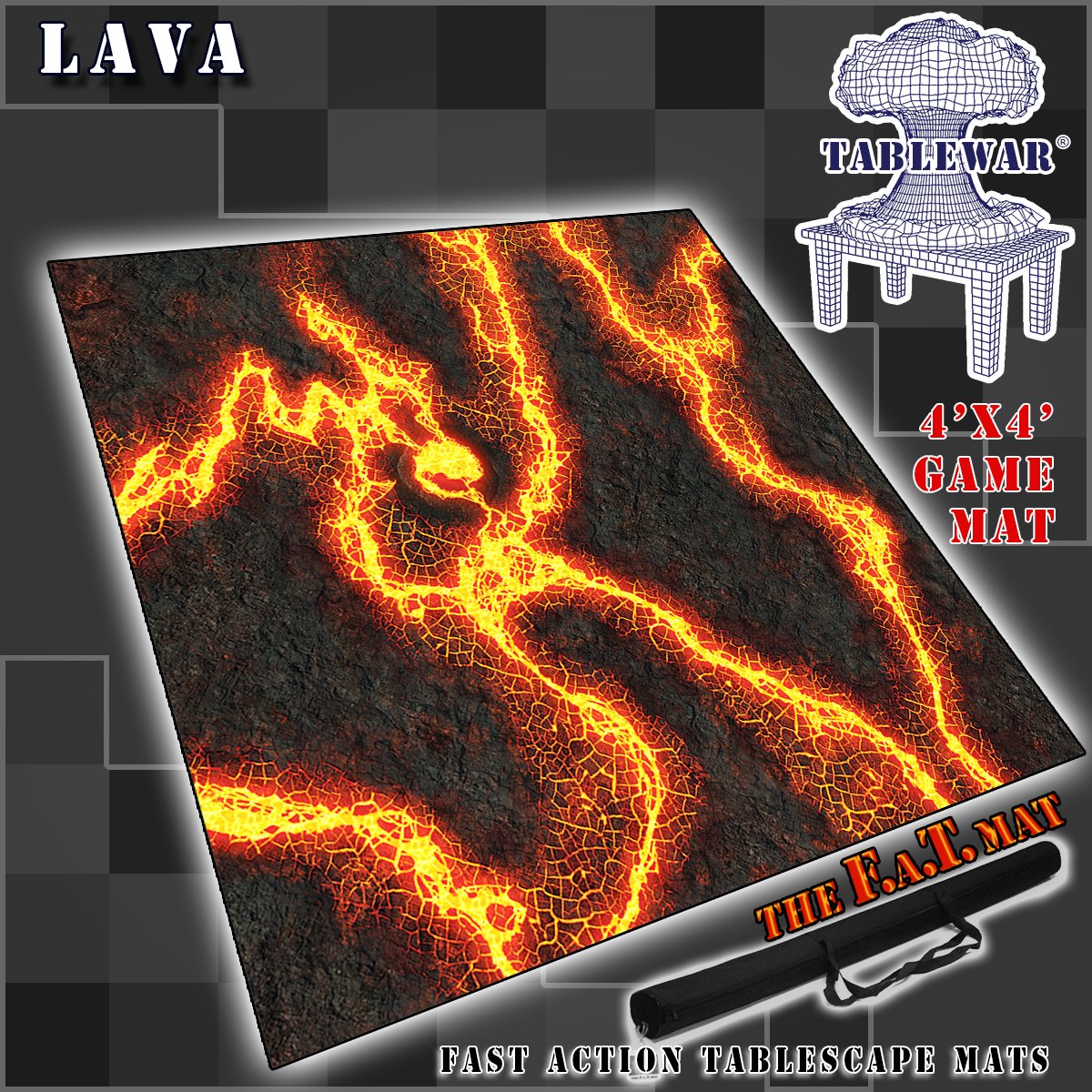 FAT MAT Lava  4' x 4' | GrognardGamesBatavia