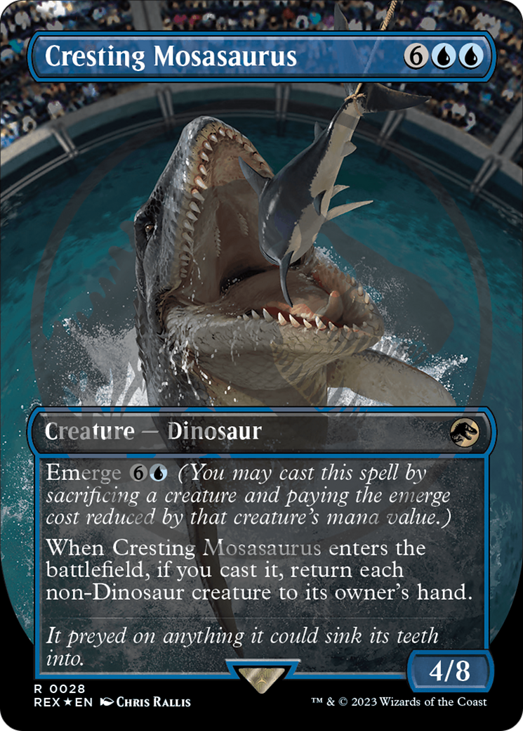 Cresting Mosasaurus Emblem (Borderless) [Jurassic World Collection Tokens] | GrognardGamesBatavia