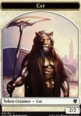 Cat // Cat Warrior Double-Sided Token [Commander 2017 Tokens] | GrognardGamesBatavia