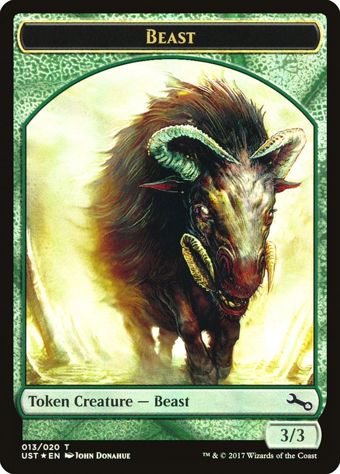 Beast // Beast Double-Sided Token [Unstable Tokens] | GrognardGamesBatavia