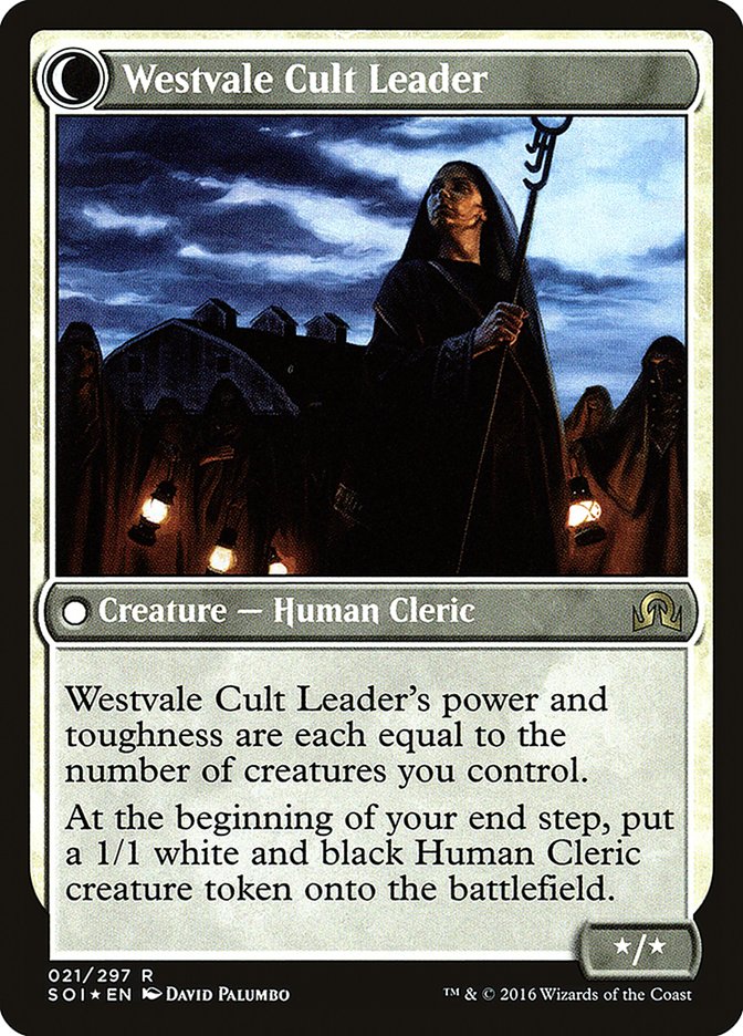 Hanweir Militia Captain // Westvale Cult Leader [Shadows over Innistrad Prerelease Promos] | GrognardGamesBatavia