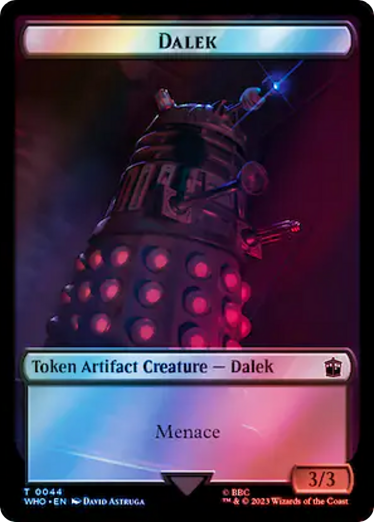 Dalek // Alien Salamander Double-Sided Token (Surge Foil) [Doctor Who Tokens] | GrognardGamesBatavia