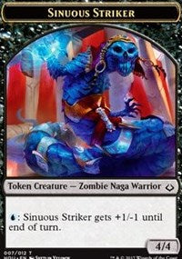 Sinuous Striker // Zombie Double-Sided Token [Hour of Devastation Tokens] | GrognardGamesBatavia