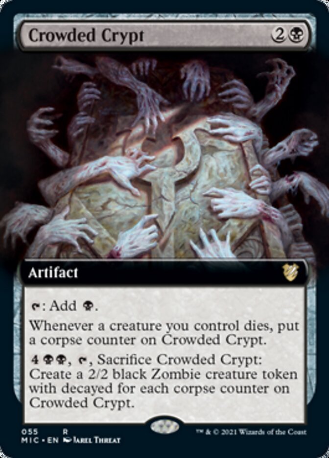 Crowded Crypt (Extended Art) [Innistrad: Midnight Hunt Commander] | GrognardGamesBatavia